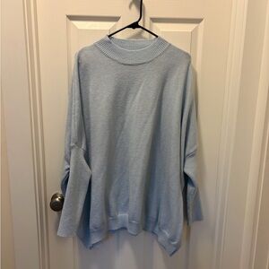 SHEIN Light Blue Crew Neck Sweater